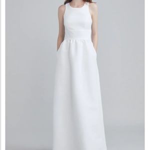 Amsale Fiona Bridesmaids Dress in Ivory